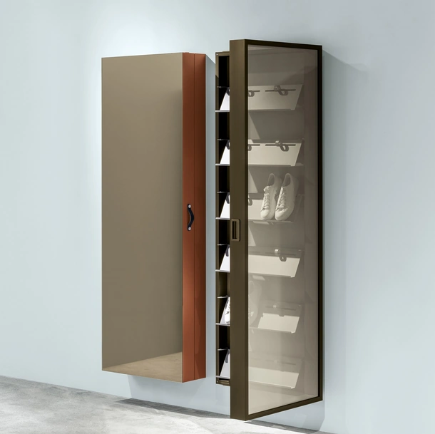 Scarpiera specchiera Box di Kristalia