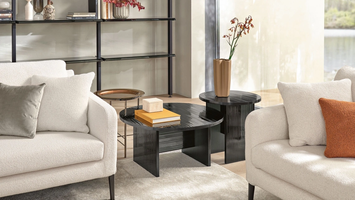 Tavolino di design in vetro Gliss di Fiam