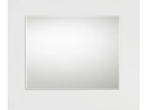 Specchiera Tau con sottile cornice in legno laccato bianco di Fratelli Elli