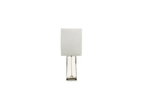 Lampada da Tavolo con basamento in vetro e paralume in doppio strato con esterno in tela e interno in PVC Dido di Poltrona Frau