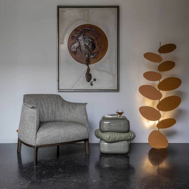 Lampada da terra in ottone Foliage di Poltrona Frau
