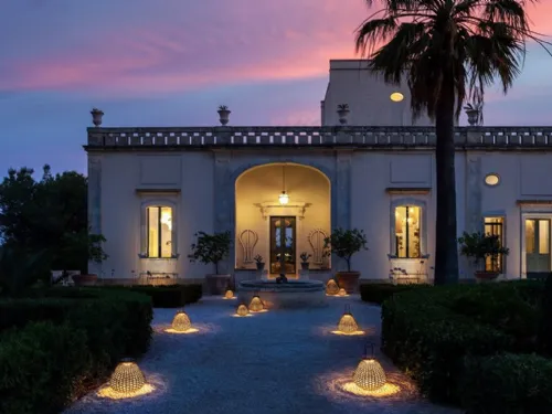 Lampada per esterni da terra Sparkler Lanterne 01 in corda intrecciata di Poltrona Frau