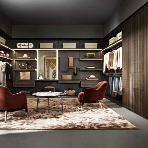Cabina Armadio con ante battenti in legno Master Dresssing di Molteni & C