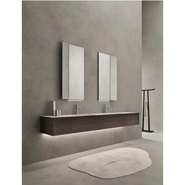 Mobile da Bagno sospeso in Rovere termocotto Azuma 24 04 di Milldue