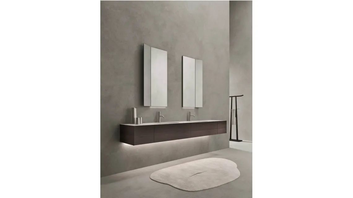 Mobile da Bagno sospeso in Rovere termocotto Azuma 24 04 di Milldue