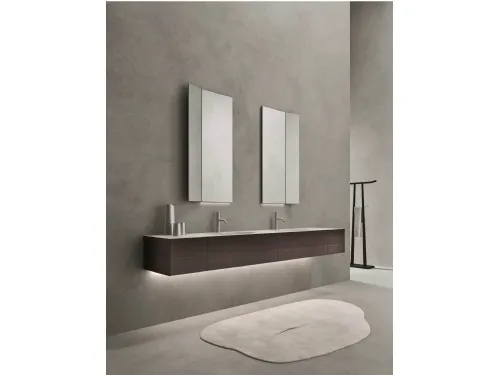 Mobile da Bagno sospeso in Rovere termocotto Azuma 24 04 di Milldue