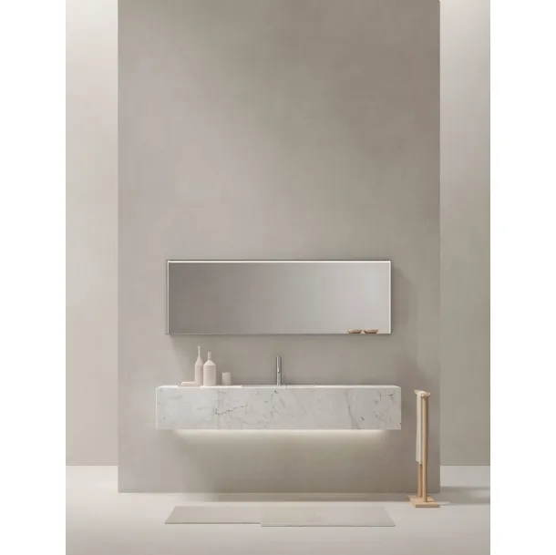 Mobile da Bagno sospeso in marmo Bianco di Carrara Azuma 24 05 di Milldue