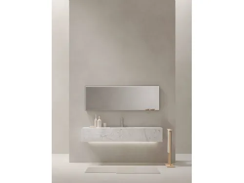 Mobile da Bagno sospeso in marmo Bianco di Carrara Azuma 23 05 di Milldue