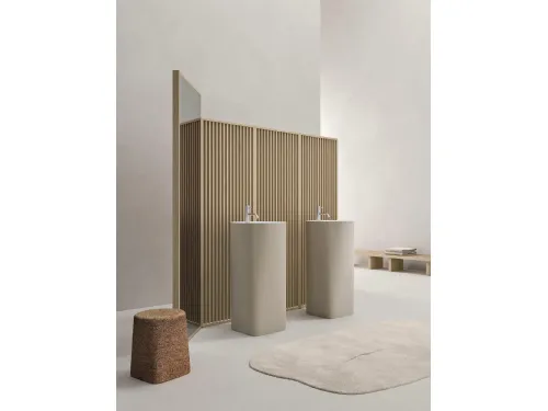 Mobile da Bagno a terra in Cristalplant laccato Azuma 23 07 di Milldue