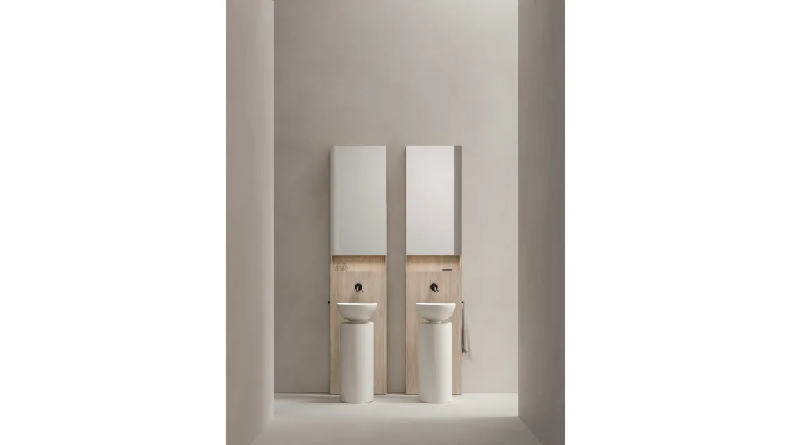 Mobile da Bagno in nobilitato e cemento Caolino Caba 24 02 di Milldue
