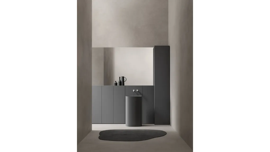 Mobile da Bagno a terra finitura Sillmatt Lavica Caba 24 05 di Milldue
