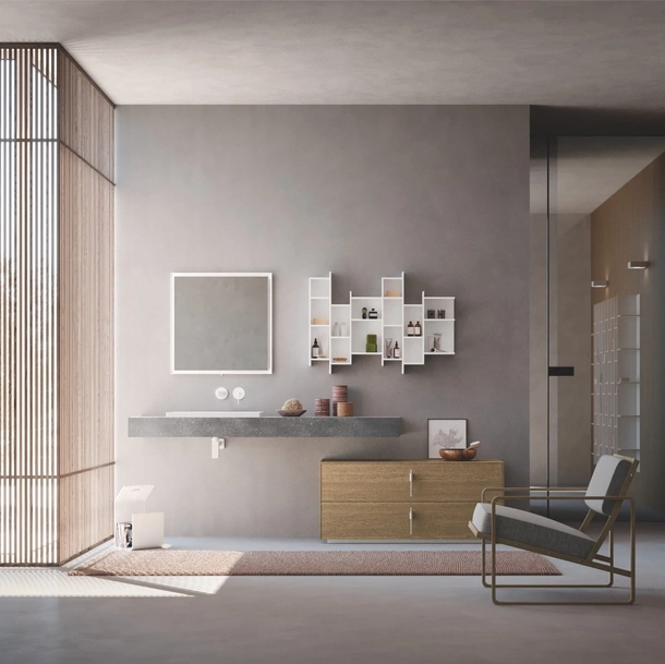 Mobile da Bagno a terra Lime 0 Club 029 in Rovere Sabbia di Azzurra