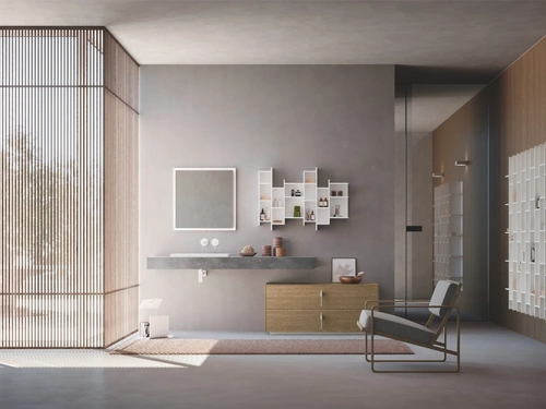 Mobile da Bagno a terra Lime 0 Club 029 in Rovere Sabbia di Azzurra