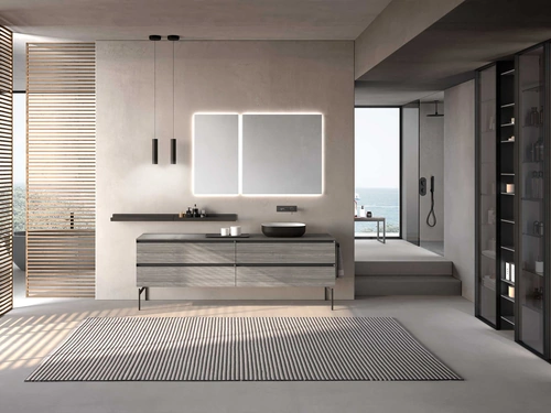 Mobile da Bagno Lime 1-0 Nest 125 in HPL Rovere Alba di Azzurra