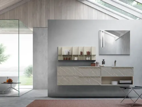 Mobile da Bagno sospeso in HPL Lime 1|0 Comp J&T 010 di Azzurra