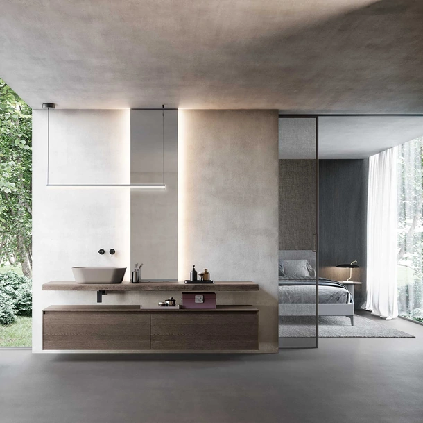 Mobile da Bagno Lime 2-0 236 in Rovere Carbone di Azzurra