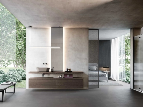 Mobile da Bagno Lime 2-0 236 in Rovere Carbone di Azzurra