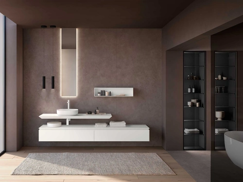 Mobile da Bagno Lime 2-0 237 in laccato Bianco di Azzurra