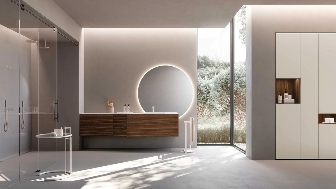 Mobile da Bagno Lime 2-0 240 in Dekorativo 3D Eucalipto Lab Affumicato di Azzurra