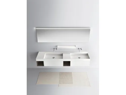 Mobile da Bagno sospeso in laccato opaco One 19 06 di Milldue