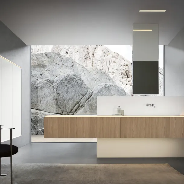 Mobile da Bagno sospeso in Rovere Puro 24 10 di Milldue