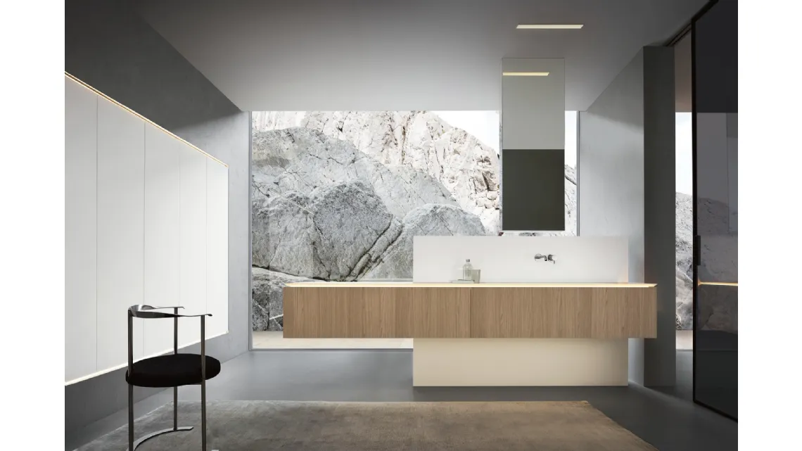 Mobile da Bagno sospeso in Rovere Puro 24 10 di Milldue