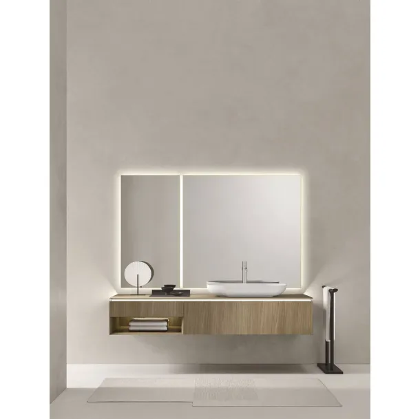 Mobile da Bagno sospeso in rovere miele Puro 19 06 di Milldue