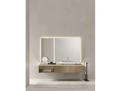 Mobile da Bagno sospeso in rovere miele Puro 19 06 di Milldue