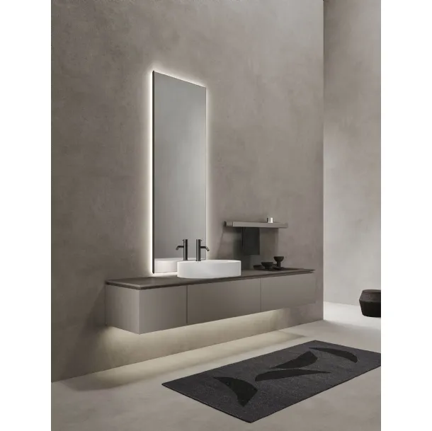 Mobile da Bagno sospeso in laccato opaco Puro 24 08 di Milldue