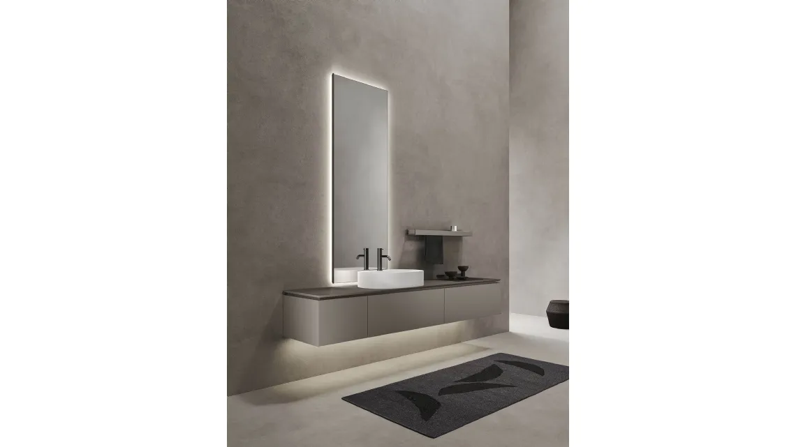 Mobile da Bagno sospeso in laccato opaco Puro 24 08 di Milldue