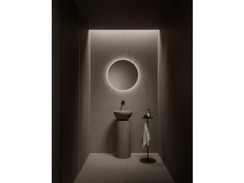 Lavabo a terra in cemento argilla Pece Saba 24 02 di Milldue