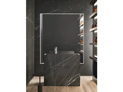 Mobile da Bagno a terra in marmo grafite Touch 24 03 di Milldue