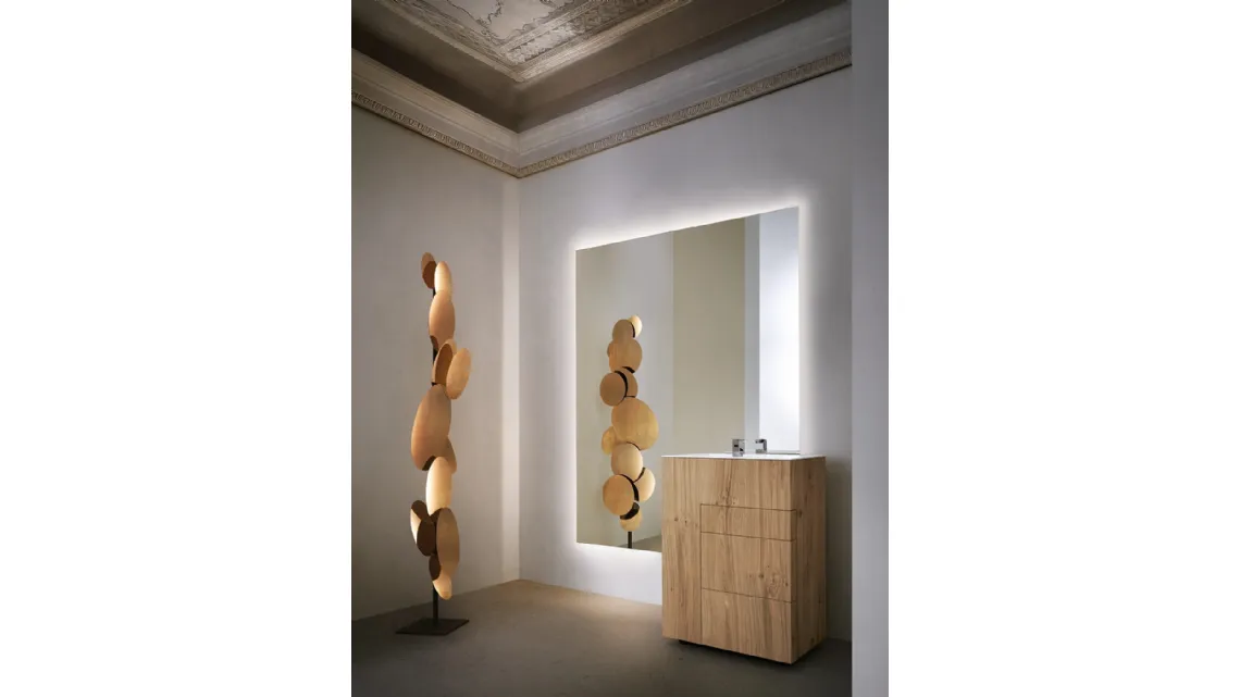 Mobile Bagno da appoggio in rovere barrique Touch 24 04 di Milldue
