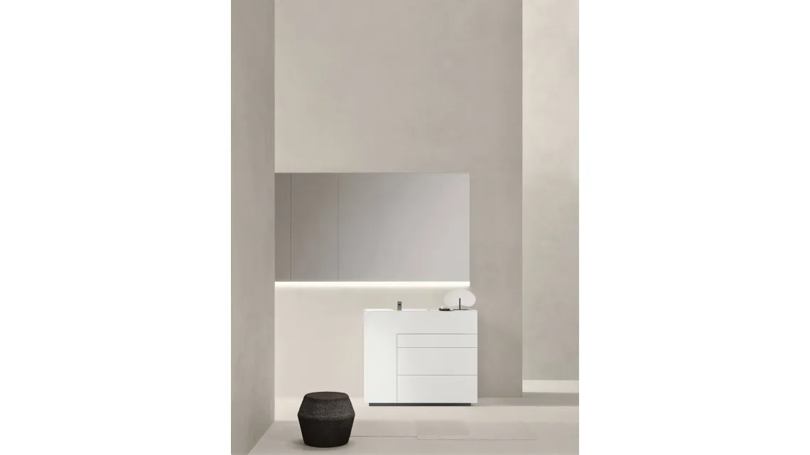 Mobile Bagno da appoggio in laccato bianco opaco Touch 24 05 di Milldue