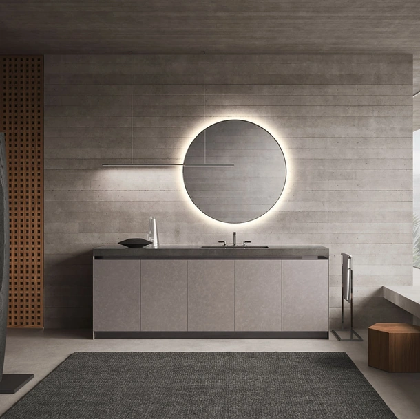 Mobile da Bagno Vitage Four Seasons 18 in nabuk e marmo di Milldue
