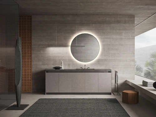 Mobile da Bagno Vitage Four Seasons 18 in nabuk e marmo di Milldue