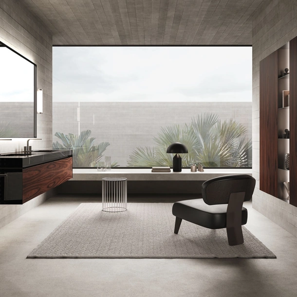 Mobile da Bagno sospeso Vitage Four Seasons 20 in palissandro e marmo di Milldue