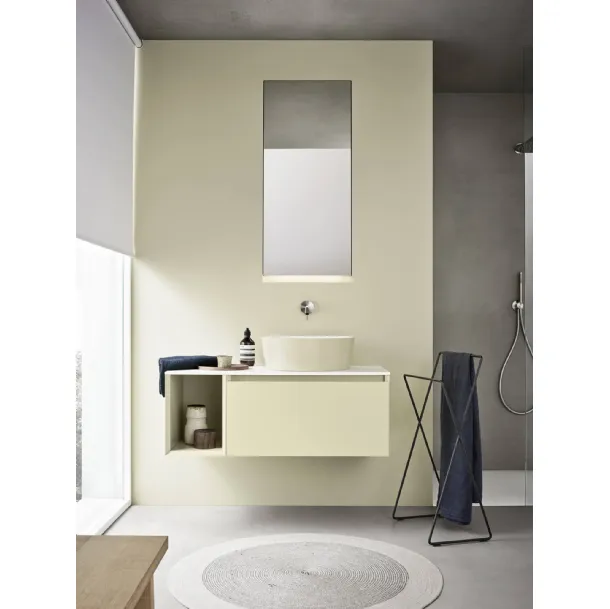 Mobile da Bagno sospeso in laccato opaco Zenit 24 05 di Milldue