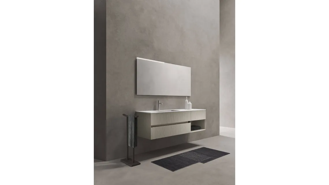 Mobile da Bagno sospeso in rovere tundra Zenit 19 02 di Milldue