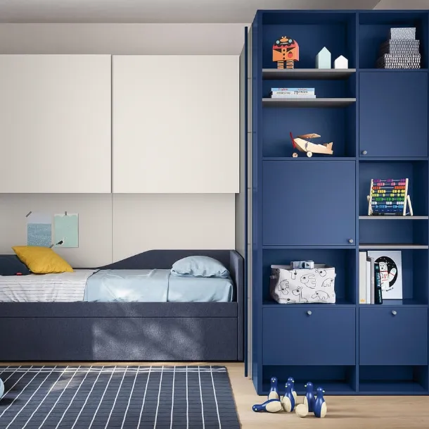 Cameretta a ponte Kids space 25 in melaminico di Nidi