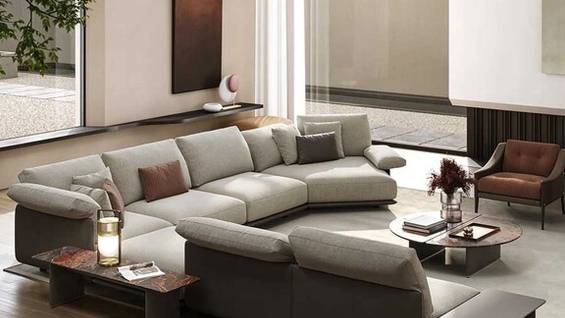 Salotto angolare Blisscape Deep di Poltrona Frau