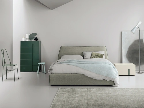 Letto imbottito Pearl di Kristalia