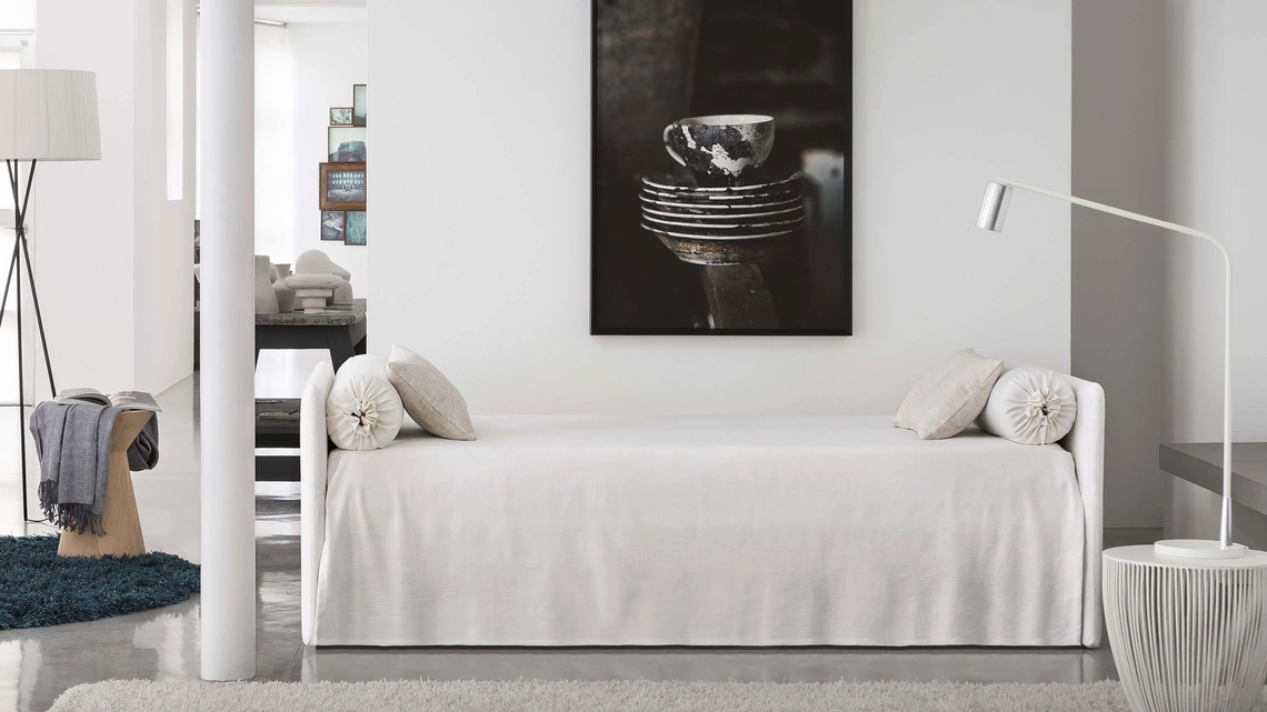 Letto singolo Duetto con letto estraibile di Flou