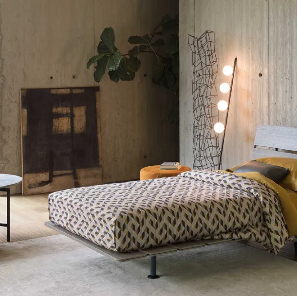 Letto con doghe in legno Tadao Singolo di Flou