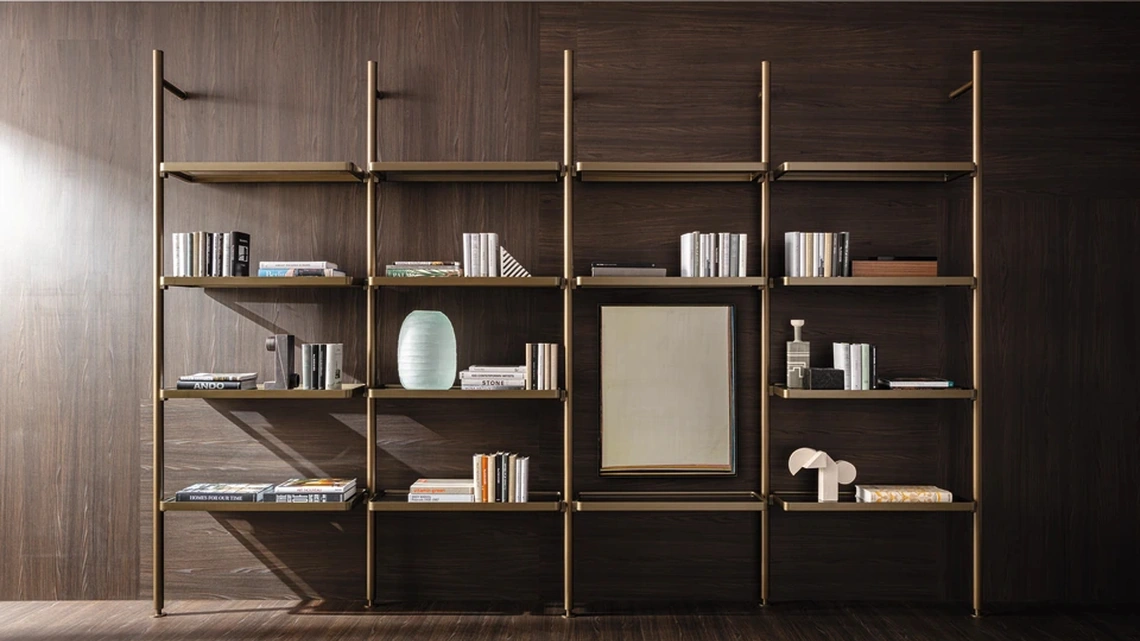 Libreria Hector in alluminio di Molteni & C