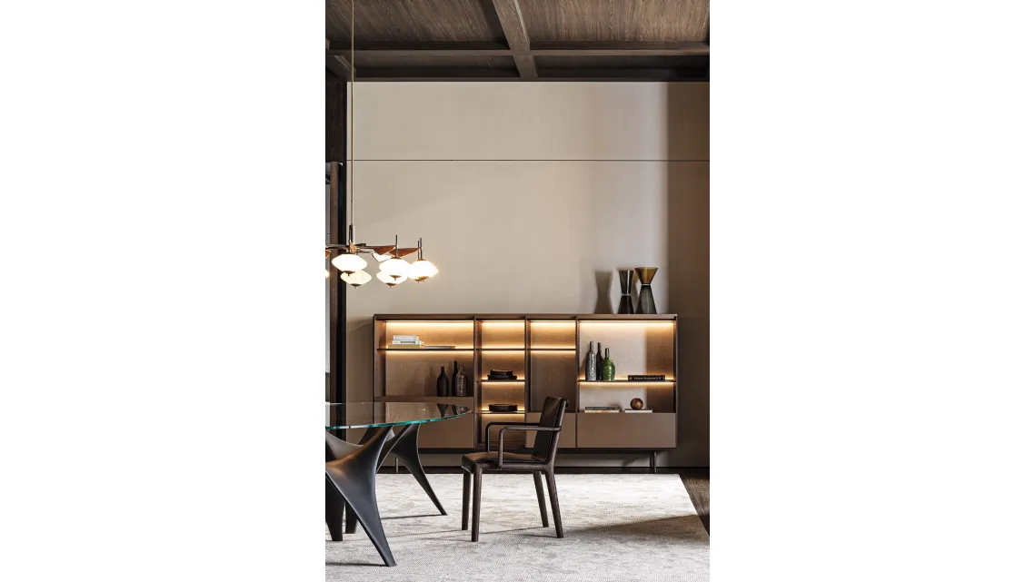 Libreria a moduli componibile Logos di Molteni & C