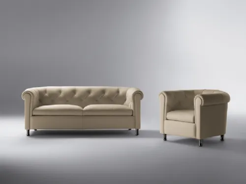 Poltroncina in pelle Arcadia di Poltrona Frau