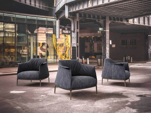 Poltrona Archibald Denim Edition di Poltrona Frau