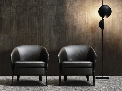 Poltroncina in pelle Chelsea di Molteni & C