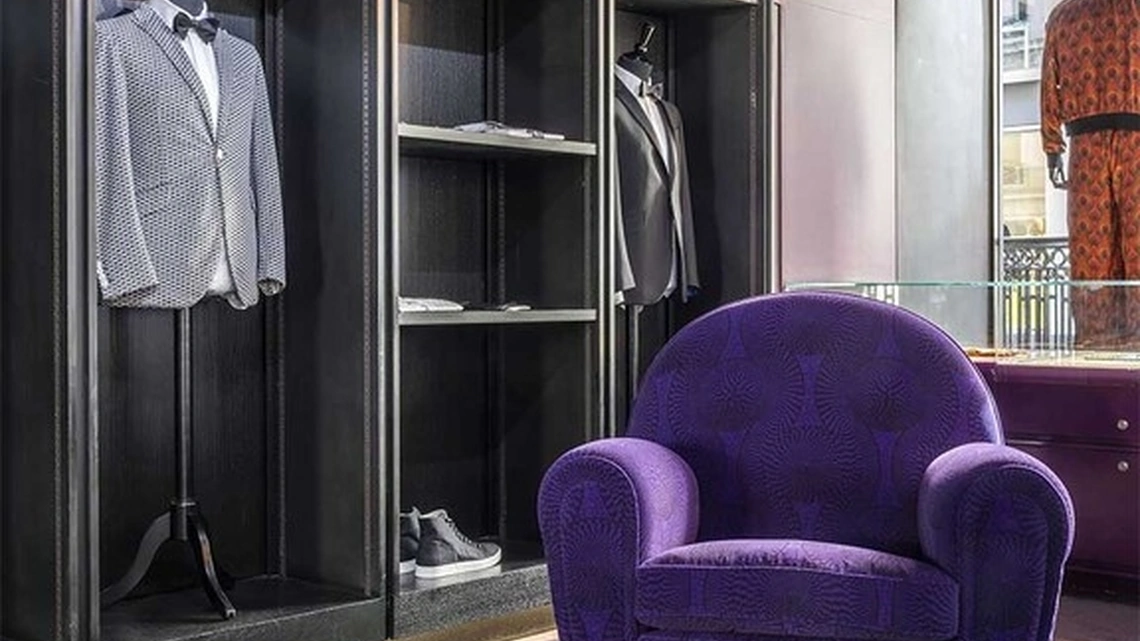 Poltrona Chester Ozwald Boateng in velluto di Poltrona Frau